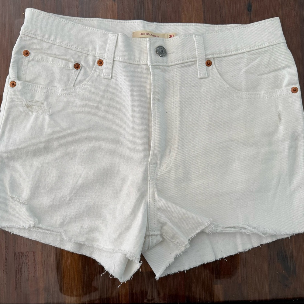 Levi's White Jean Shorts for Women